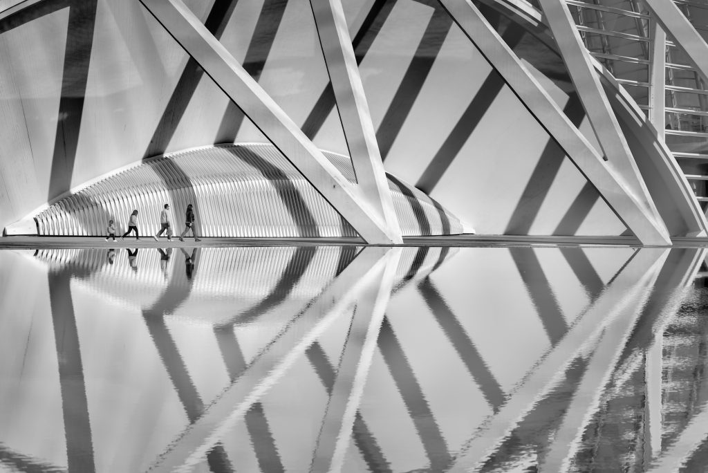 Valencia, architecture, long exposure, reflection, street, black and white,  cityscape, award, print, for sale, fine art, classy, limited edition, photography, photographer, artist, street,